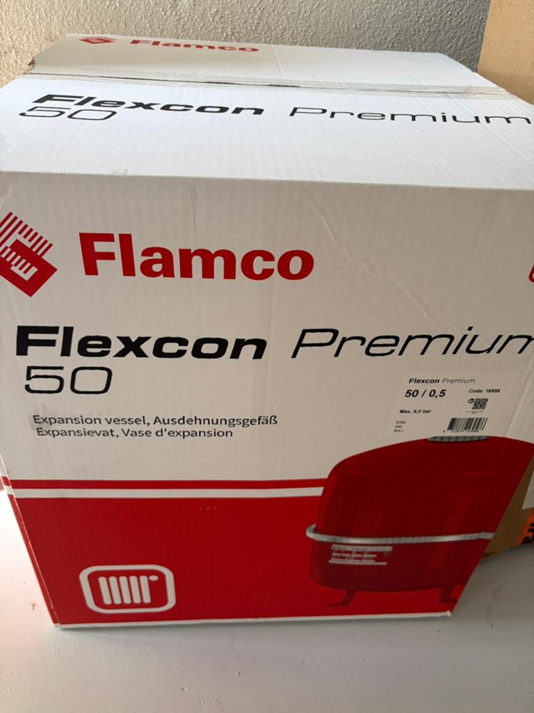 Flamco Flexcon Premium 50 0,5 bar expansievat, Minder dan 30 cm, Overige typen, Nieuw, Minder dan 60 cm