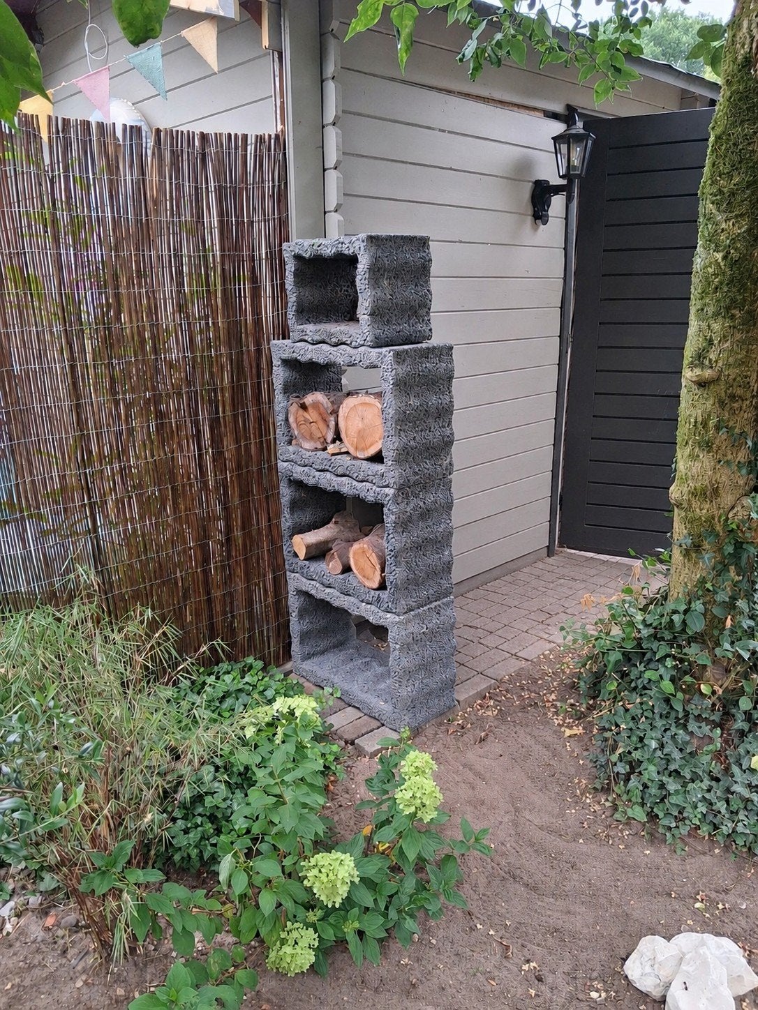 Betonnen bloembak hout opslag of staander, Tuin en Terras, Ophalen, Balkon, 60 tot 100 cm, Beton