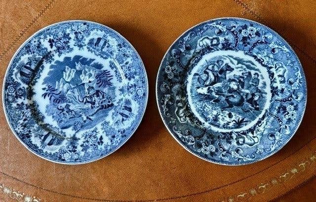 2x keramieke borden, Maestricht aardewerk, Ophalen