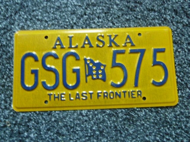 Kentekenplaat licenseplate Alaska Last Frontier 2 USA, Verzenden, Gebruikt, Auto's