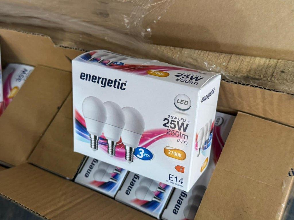 Partij Energtic Lampen E27 | E14 | GU10 | Warmwit, 30 tot 60 watt, Led-lamp, E14 (klein), Nieuw