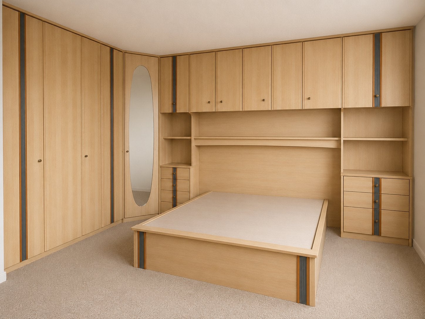 MOET ZSM WEG Complete Slaapkamer Set - Licht Hout, Huis en Inrichting, Slaapkamer | Complete slaapkamers, Ophalen, Gebruikt, Tweepersoons