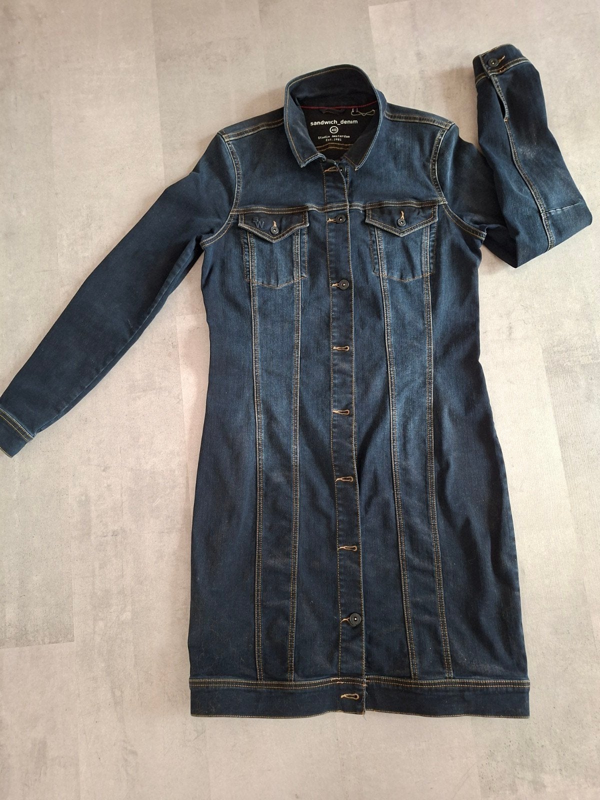 Sandwich Denim Jurk Maat 40, Maat 38/40 (M), Blauw, Nieuw, Ophalen of Verzenden