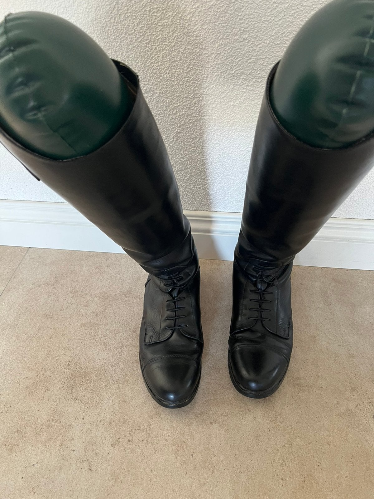 Leren paardrijlaarzen maat 42, schacht ruim., Ophalen, Gebruikt, Dressuur, Zwart