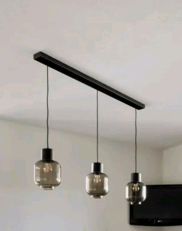 Hanglamp met 3 lampen, Huis en Inrichting, Zo goed als nieuw, Metaal, Modern, E27 (groot)