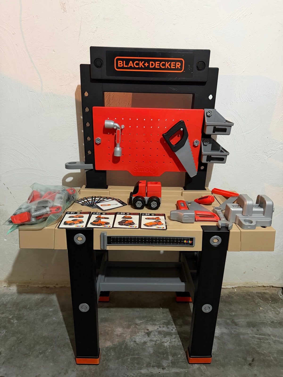 Smoby Black+Decker Kinderwerkbank met accessoires, Ophalen, Zo goed als nieuw, Bouwen