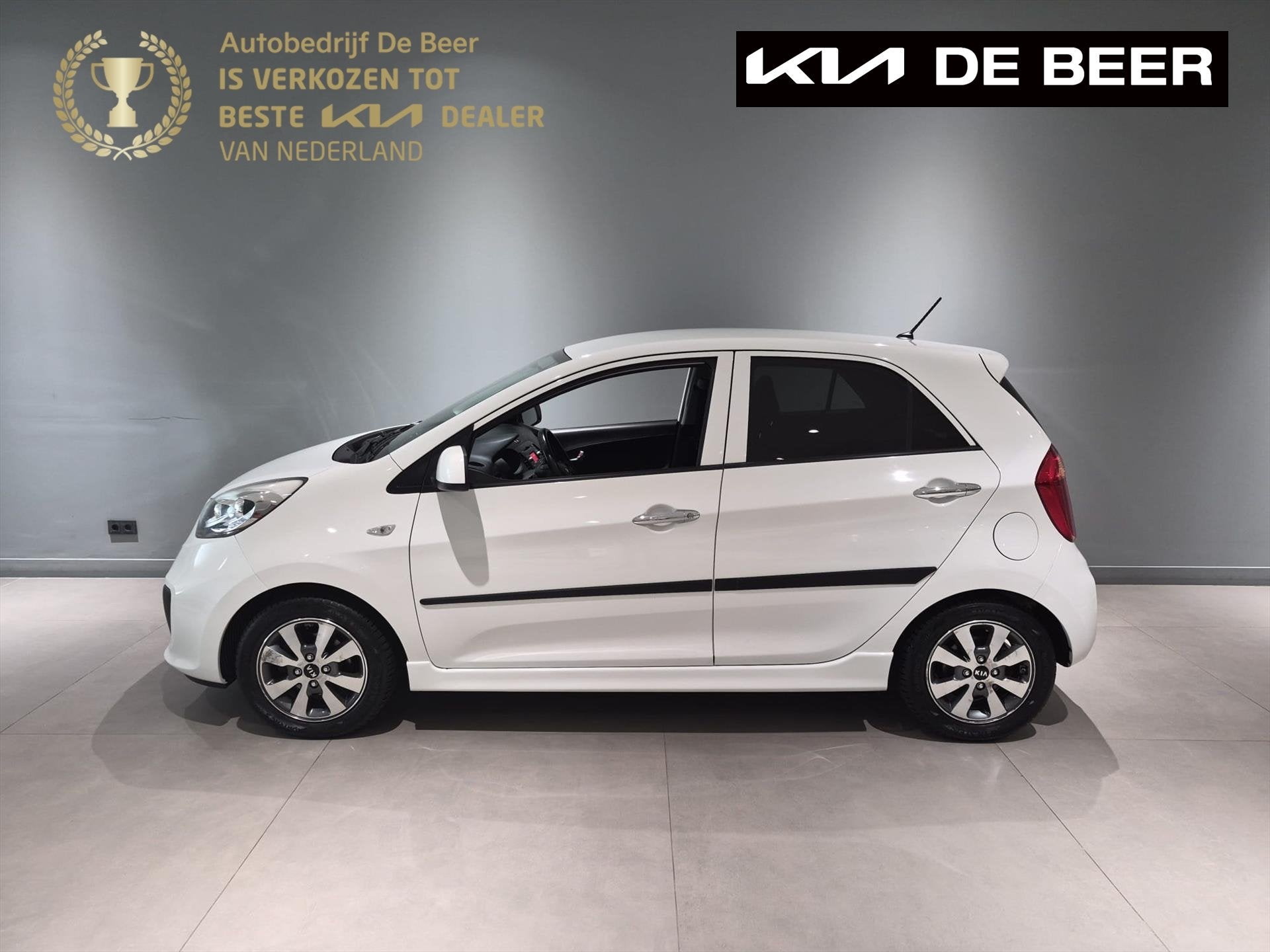 KIA Picanto 1.0 CVVT 5-DRS X-treme Leer/ Clima/ Cruise, Gebruikt, Zwart, 400 kg, Wit