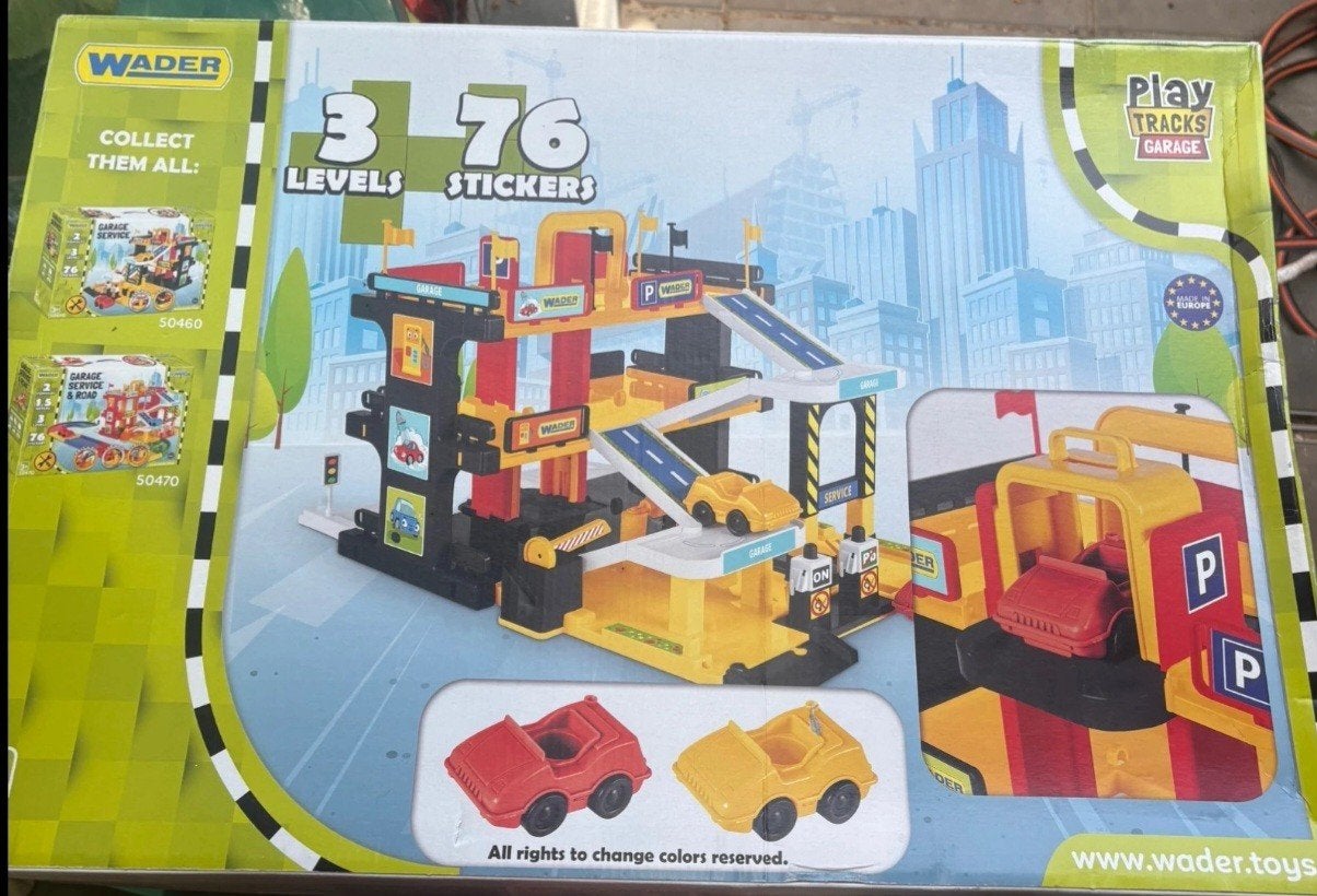 Wader Play Tracks Garage Parkeergarage met 3 Niveaus, Wader, Onbekend, Nieuw, Info@wader.toys