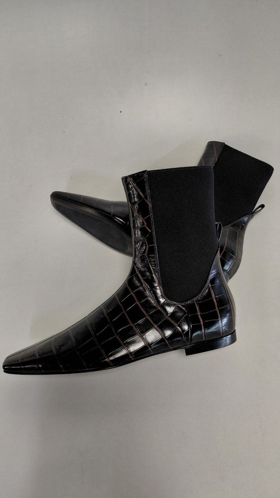 Toteme Bruine Croco Leren Enkellaarzen Maat 39, Kleding | Dames, Bruin, Lage of Enkellaarzen, Nieuw, Ophalen of Verzenden