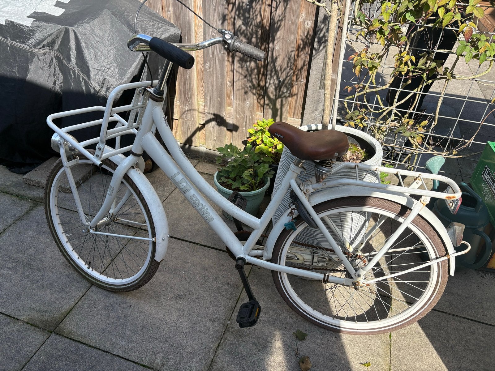 Witte transportfiets cortina U4 24 inch, Ophalen, Gebruikt, 24 inch, Versnellingen