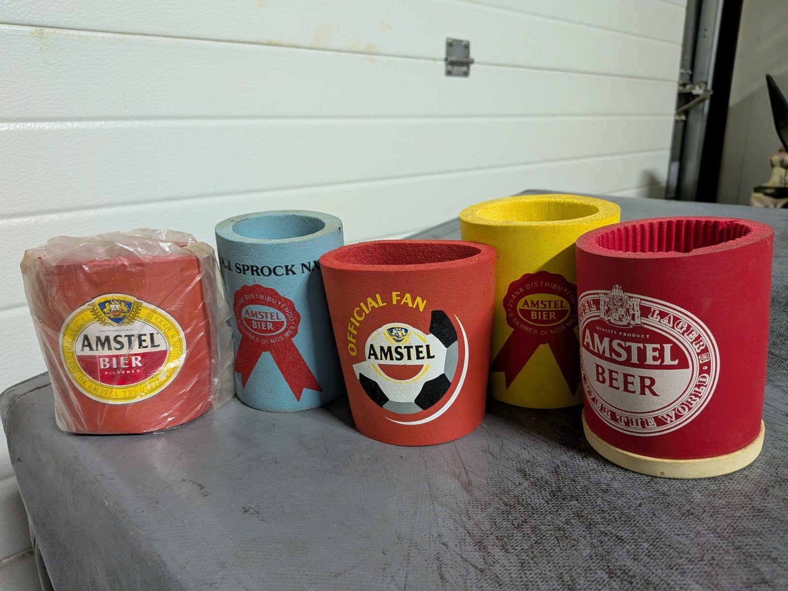 Verzameling Amstel fleskoelers, Verzamelen, Biermerken, Ophalen of Verzenden, Zo goed als nieuw, Amstel