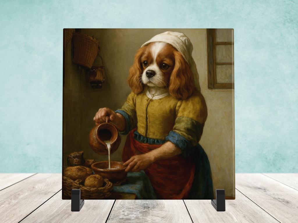 Het Melkmeisje - Cavalier King Charles Spaniel, Huis en Inrichting, Woonaccessoires | Overige, Nieuw, Verzenden