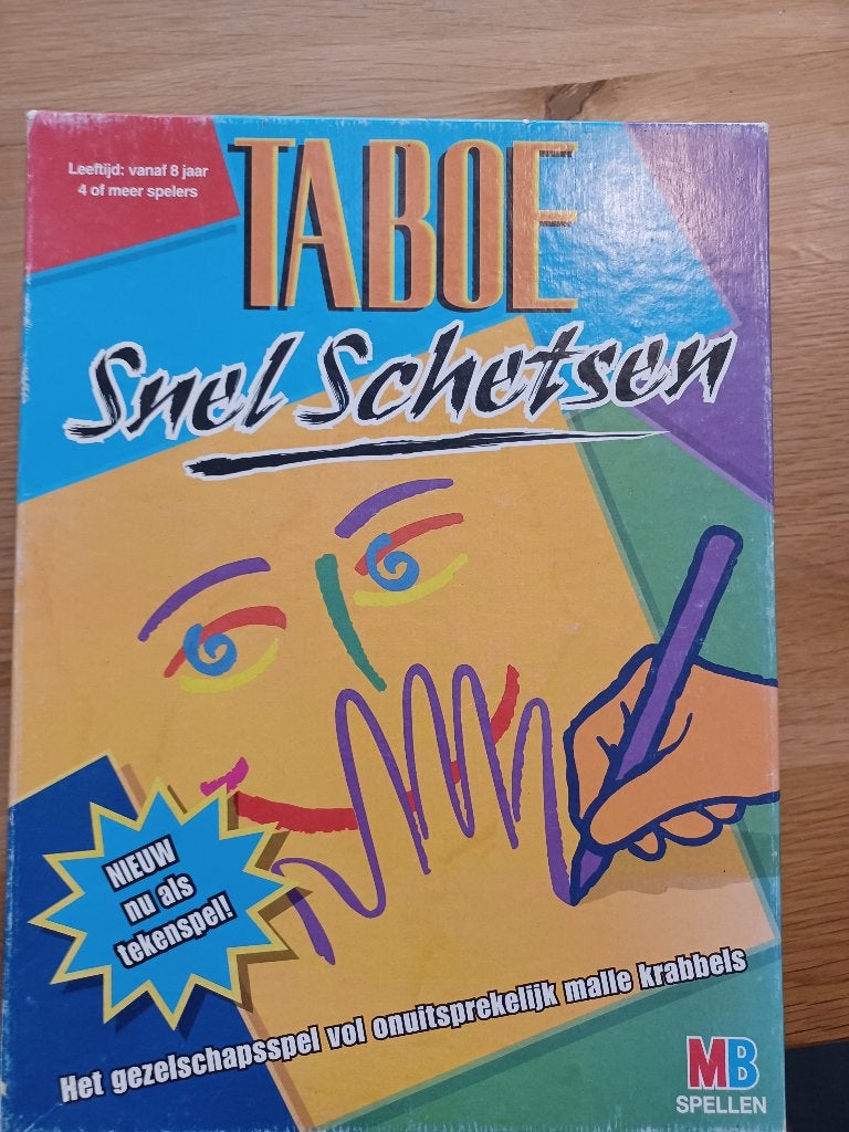 te koop. Bordspel Taboe Snelschetsen, Hobby en Vrije tijd, Ophalen, Zo goed als nieuw, MD Spellen