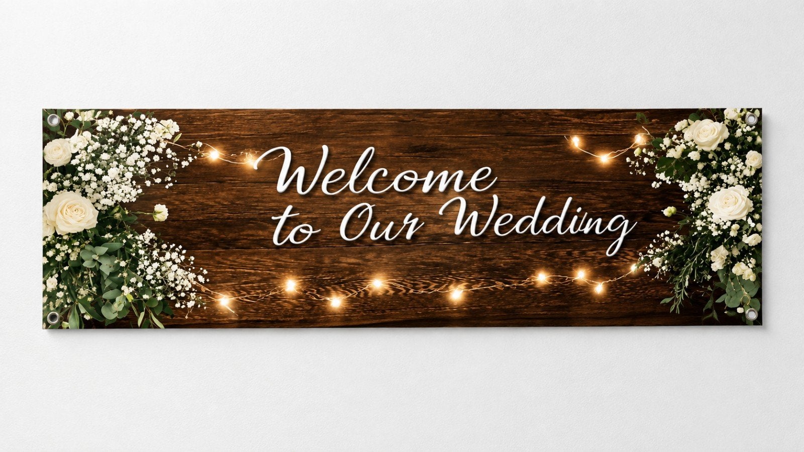 Welkomstbanner Bruiloft, 2 meter breed, Verzenden, Nieuw, Versiering, Geboorte of Huwelijk