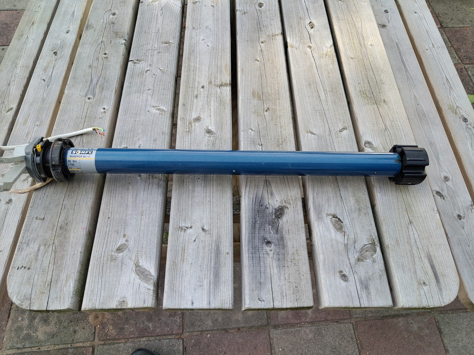 Somfy Mariner 40/17 rolluikmotor - 40Nm / 17 rpm, Doe-het-zelf en Verbouw, Rolluiken, Ophalen, Gebruikt, Overige kleuren, Minder dan 100 cm