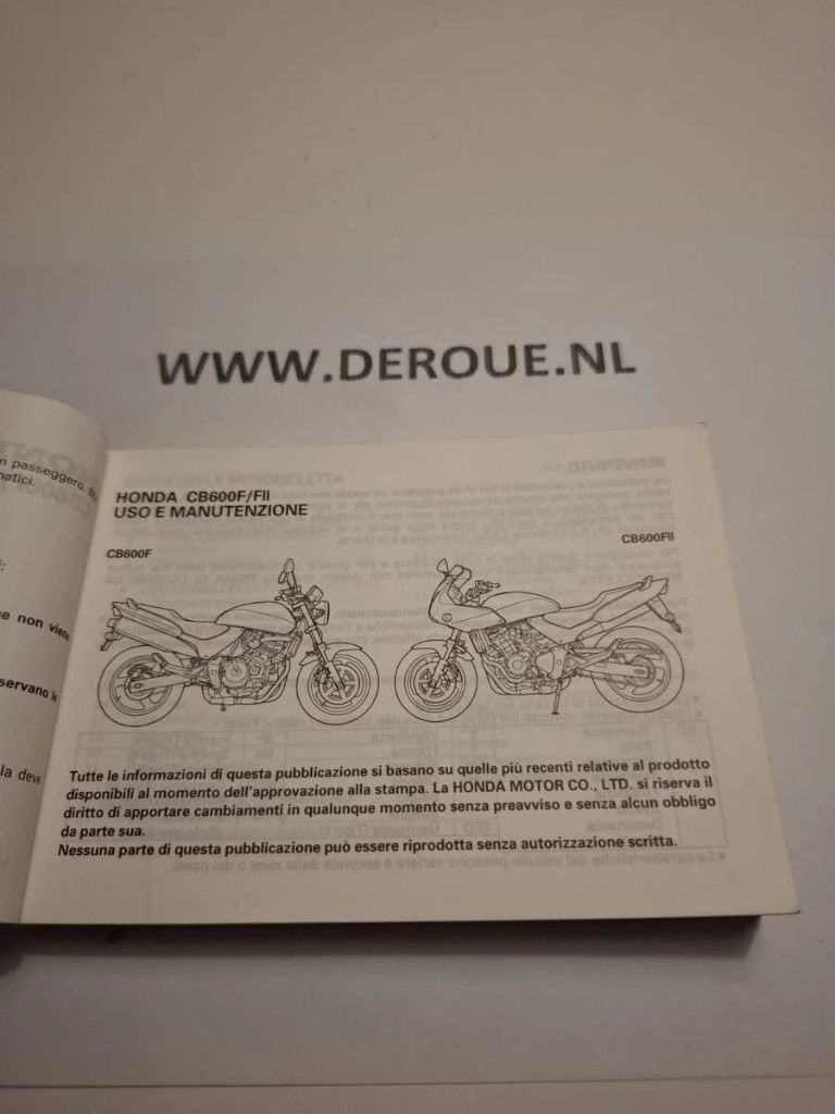 94 werkplaats handboek HONDA CB600F/FII 1999 gebruikt, Ophalen of Verzenden, Honda