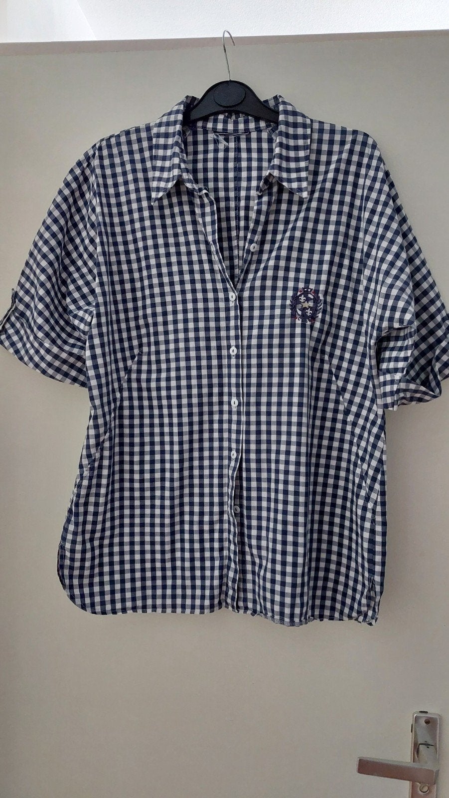 Dames geruite blouse met leuke details en splitje, Ophalen of Verzenden