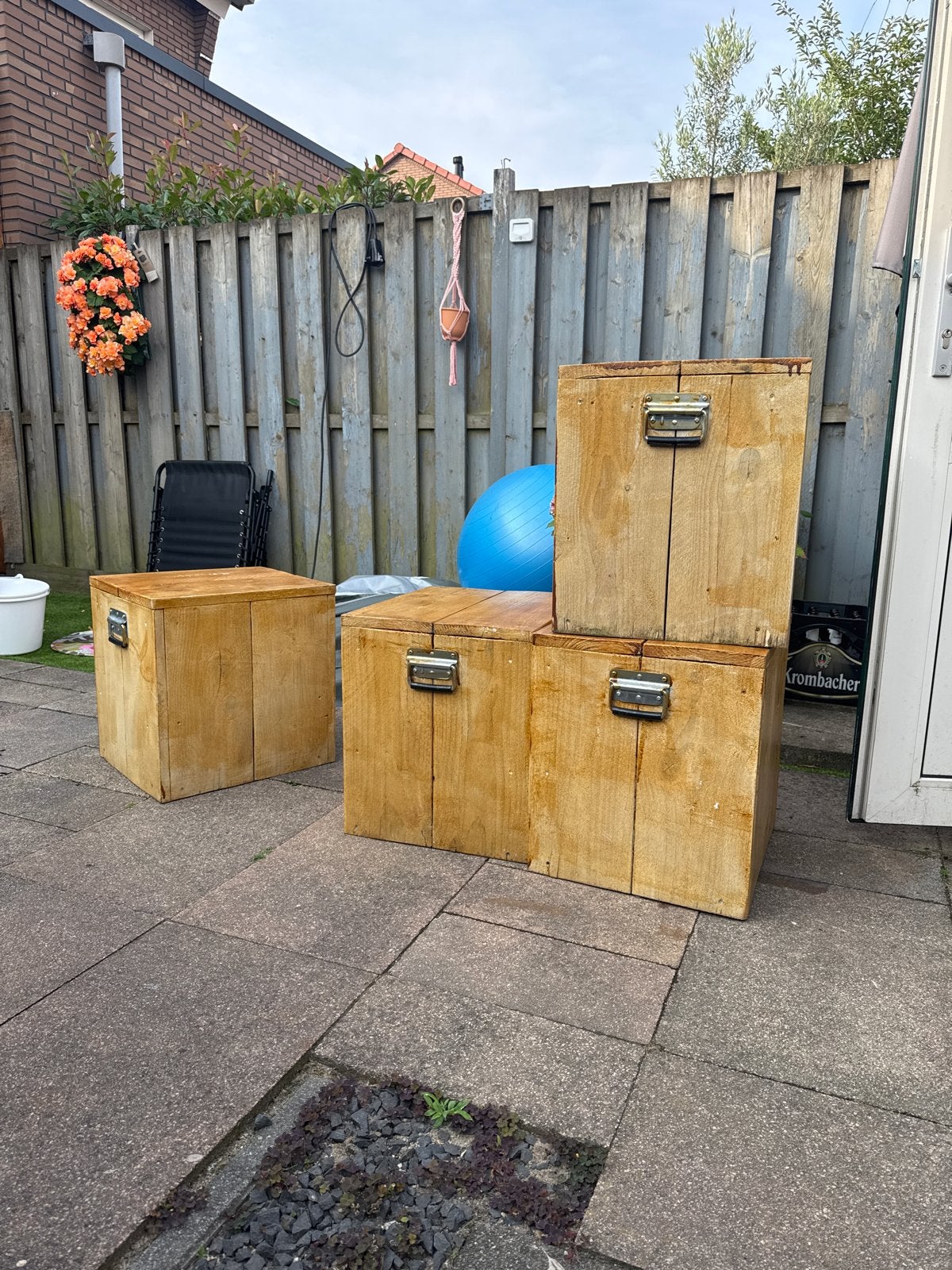 Houten kisten, Huis en Inrichting, Woonaccessoires | Kisten, Ophalen, Minder dan 50 cm, Gebruikt, 50 tot 100 cm