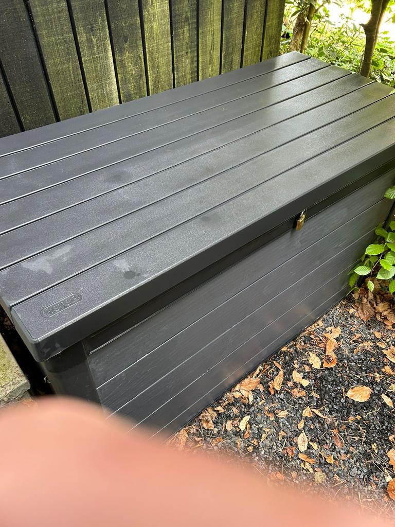 Keter Cortina opbergbox 757liter, 151,7x72,5x90cm, Tuin en Terras, Ophalen, Zo goed als nieuw, Kunststof, Overige typen