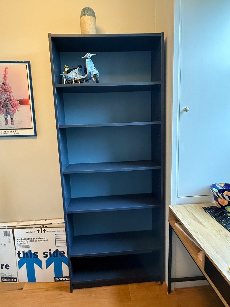 Foto 3 van IKEA billy boekenkast donkerblauw