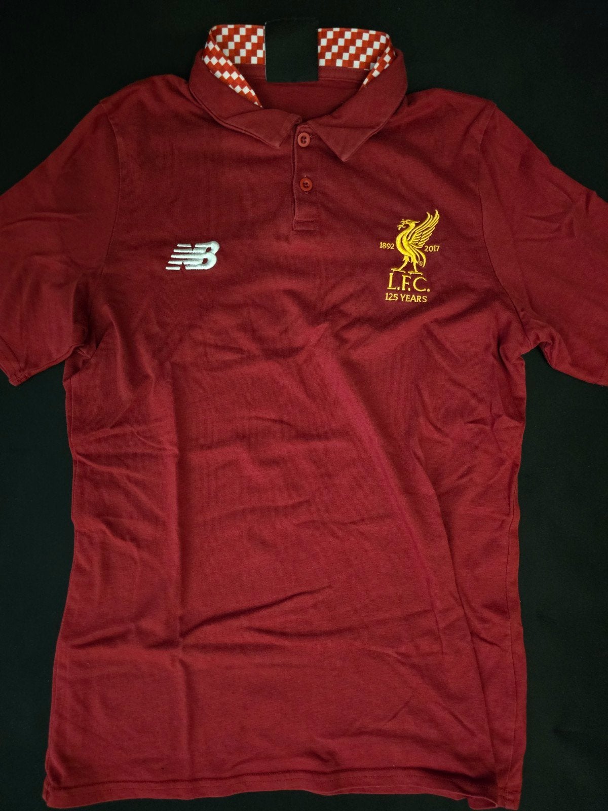 Liverpool FC 125 Years New Balance Polo Shirt Maat M, New Balance, Maat 48/50 (M), Ophalen of Verzenden, Gedragen