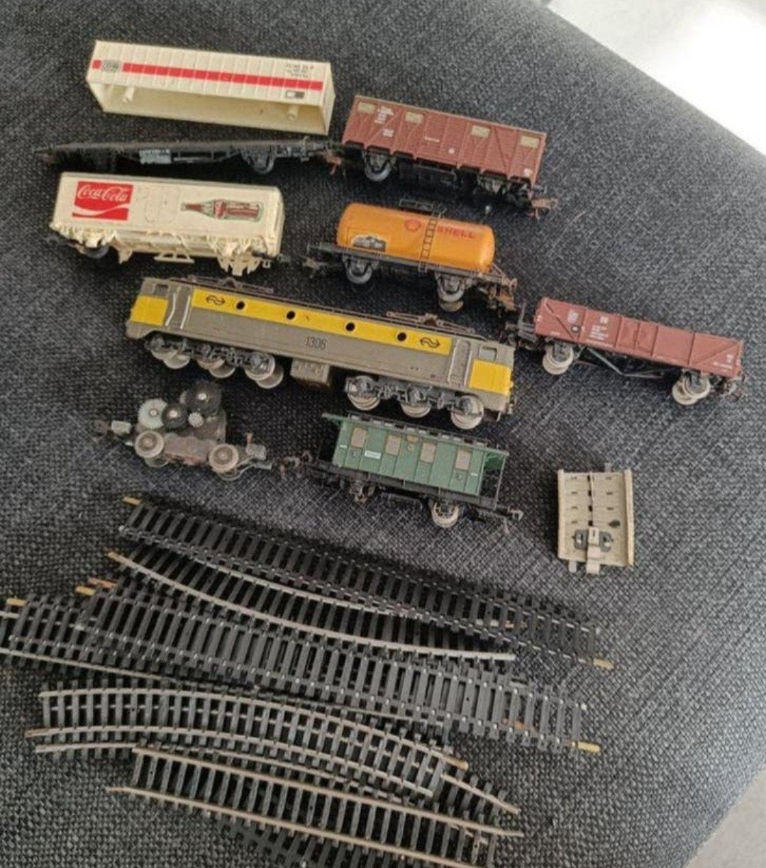 Verrzameling modeltreinen met 11x rails, Ophalen of Verzenden, Gebruikt, Treinset