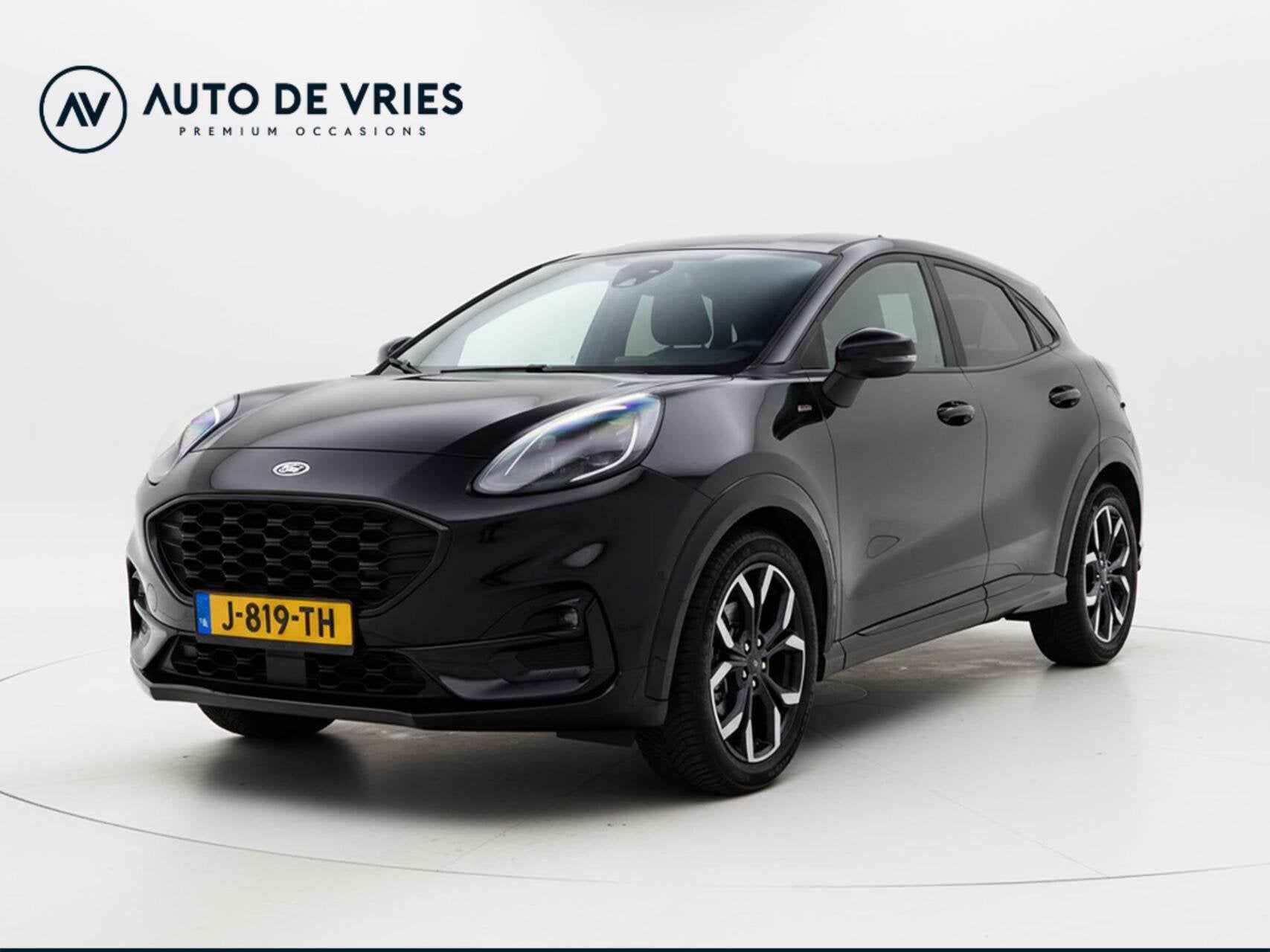 Ford Puma 1.0 EcoBoost 125pk Hybrid ST-Line X | Half leder |, Voorwielaandrijving, 125 pk, Leder en Stof, Zwart