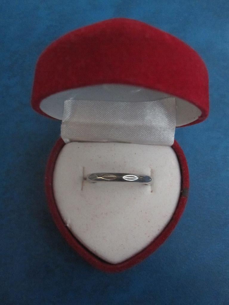 Ring - zilverkleurig - gevlochten reliëf (NIEUW), IJzer of Staal, Nieuw, Ophalen of Verzenden, Kleiner dan 17