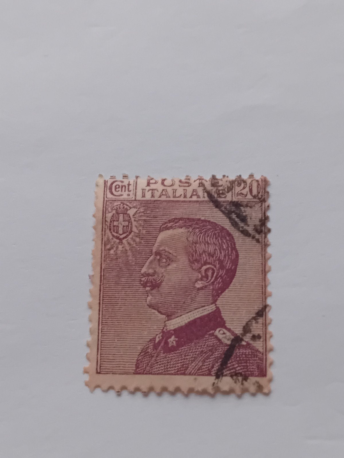 Oude Italiaanse postzegel 20 Cent. Posta Italiana, Postzegels en Munten, Postzegels | Europa | Italië, Ophalen of Verzenden