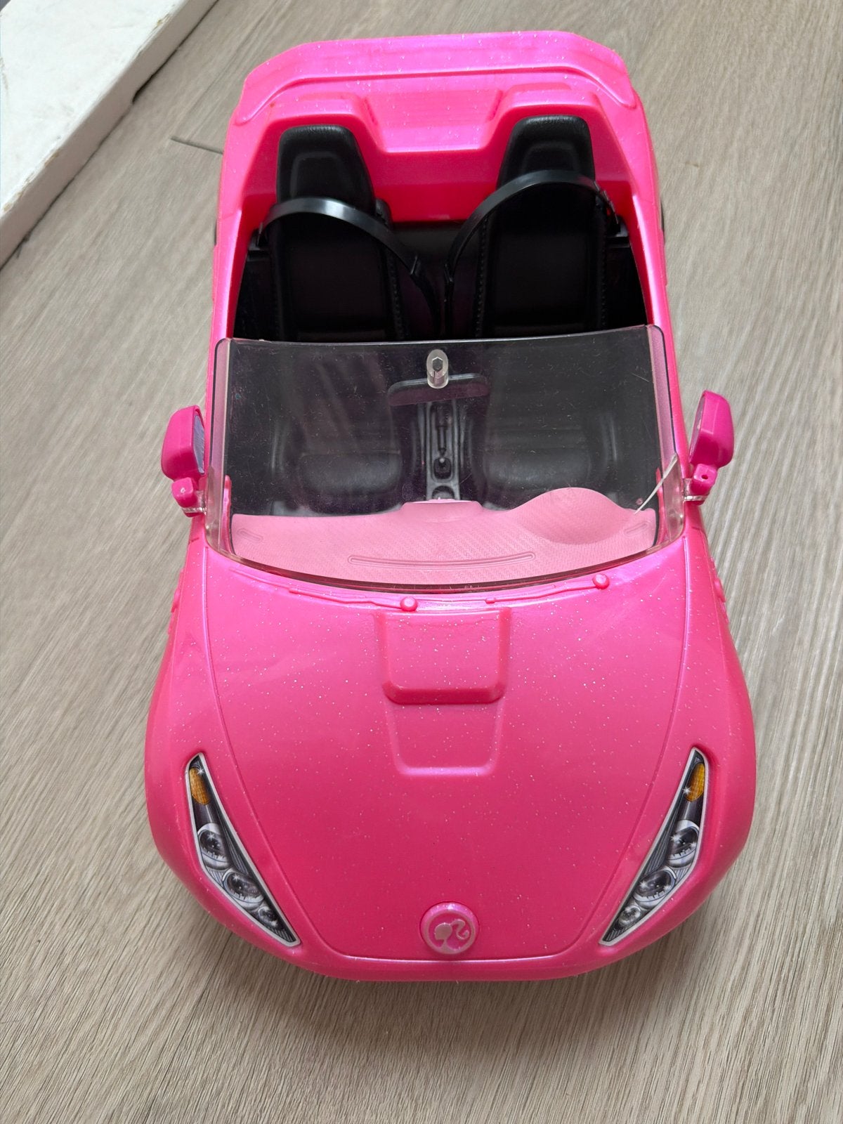 Roze Barbie auto cabriolet speelgoed, Ophalen of Verzenden, Gebruikt