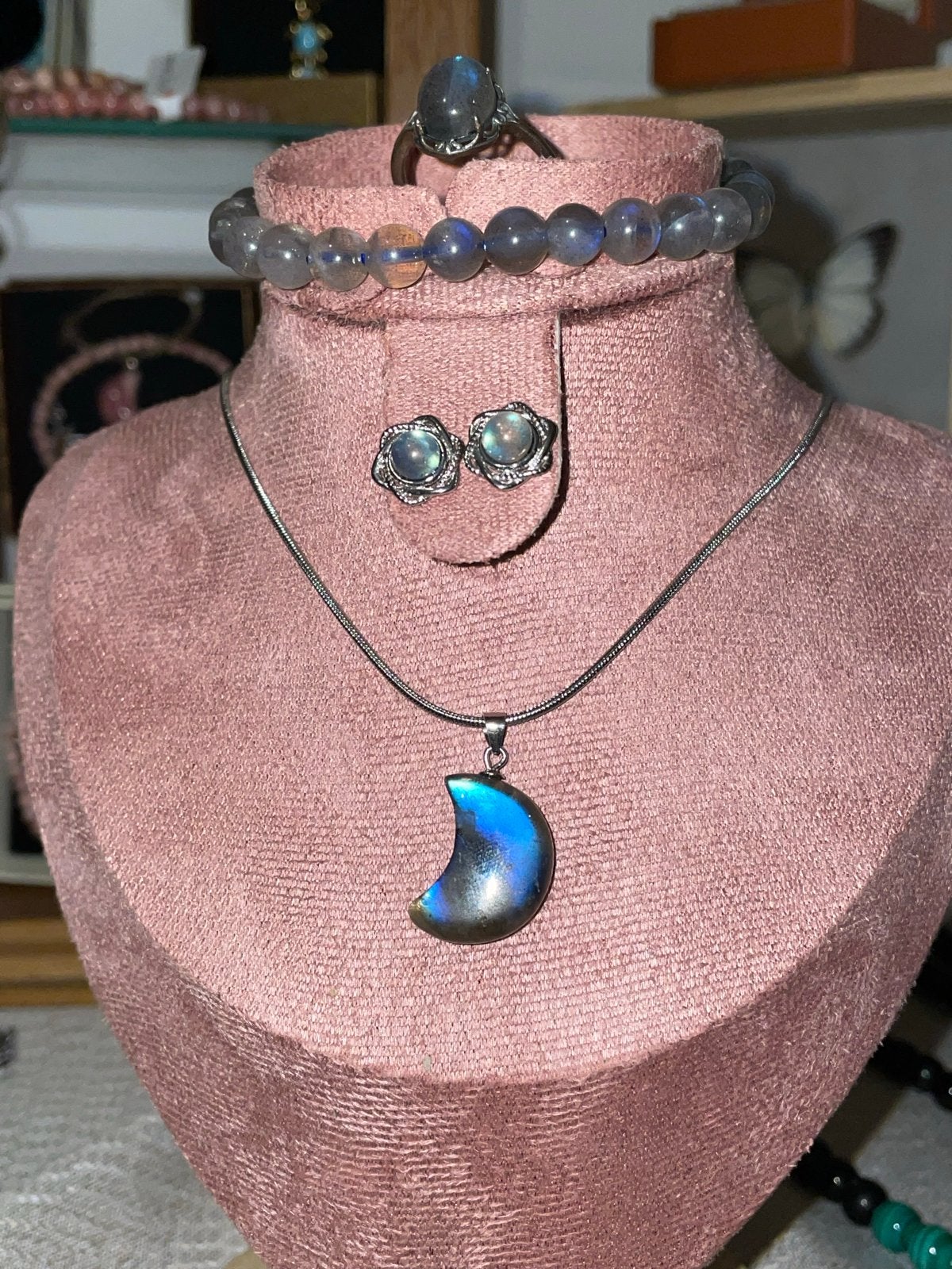 Labradoriet Sieraden Set - Zilver 925, Ophalen of Verzenden, Nieuw, Zilver