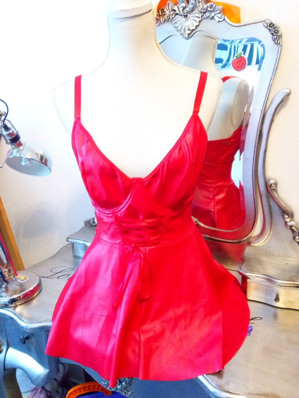 Rode Sexy Plus Size Outfit Set met Ondergoed - 2XL, Maat 46/48 (XL) of groter, Nieuw, Ophalen of Verzenden, Luisa Cerano