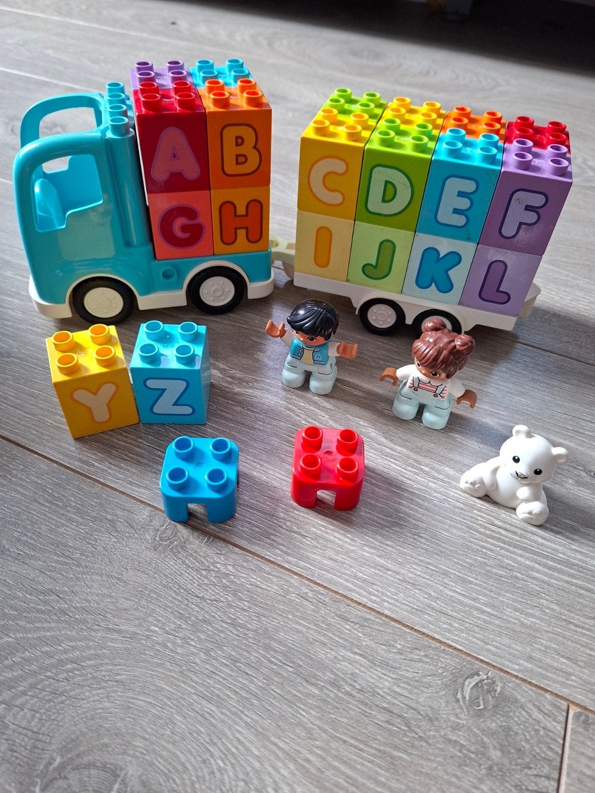 Duplo Letter Vrachtwagen, Kinderen en Baby's, Gebruikt, Ophalen of Verzenden, Compleet, Duplo