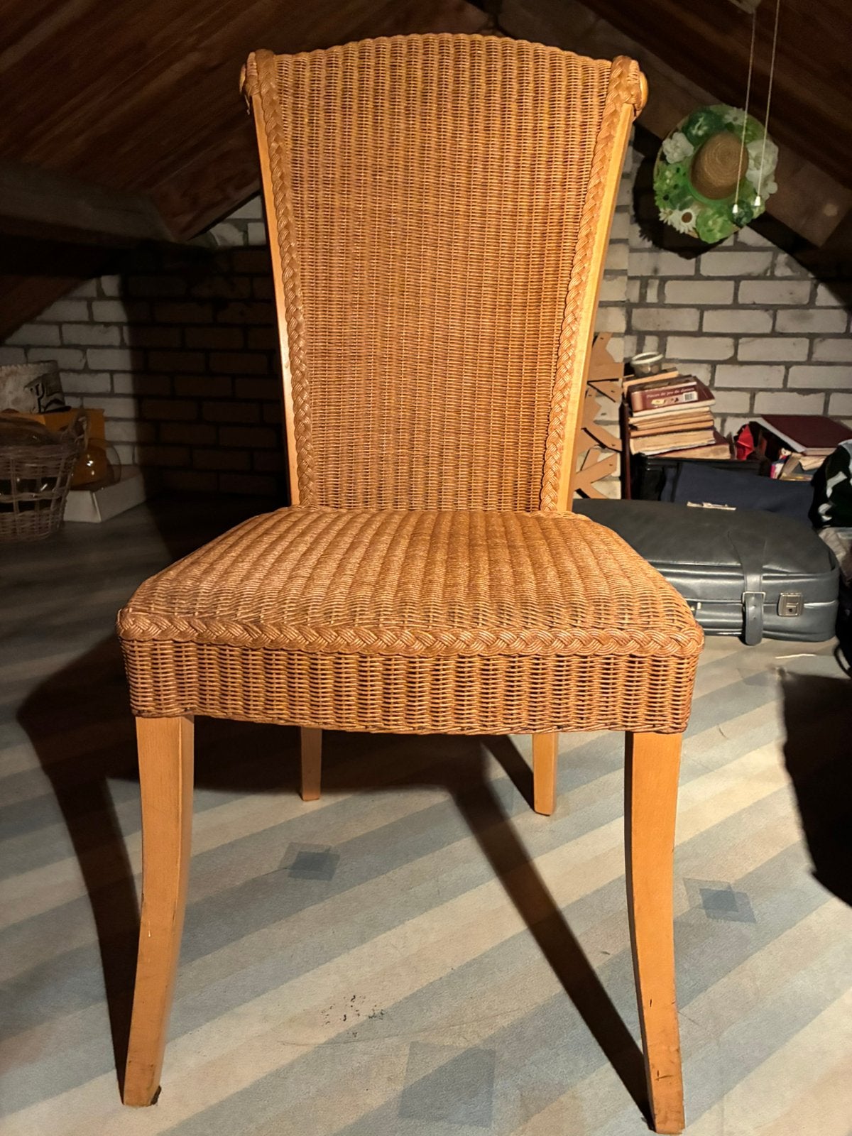 Rieten Loom stoel, Huis en Inrichting, Stoelen, Ophalen, Bruin, Riet of Rotan, Loom