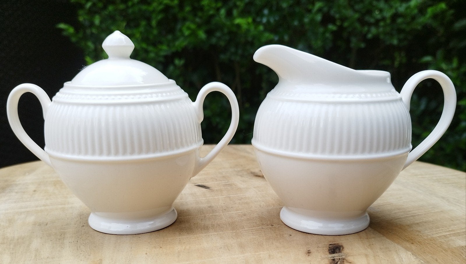 Wedgwood Windsor Suikerpot, Melkkan, Huis en Inrichting, Keuken | Servies, Klassiek, Ophalen of Verzenden, Zo goed als nieuw, Kop(pen) en/of Schotel(s)