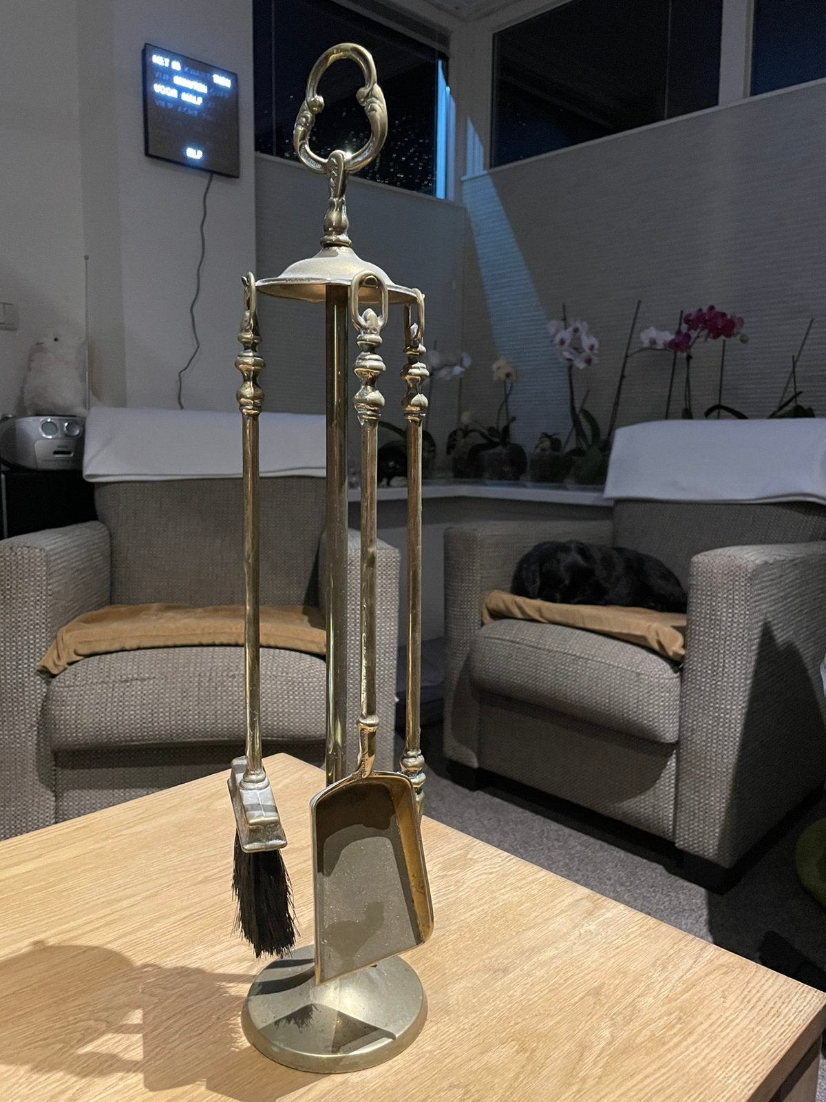Haardset messing incompleet, Antiek en Kunst, Ophalen, Koper
