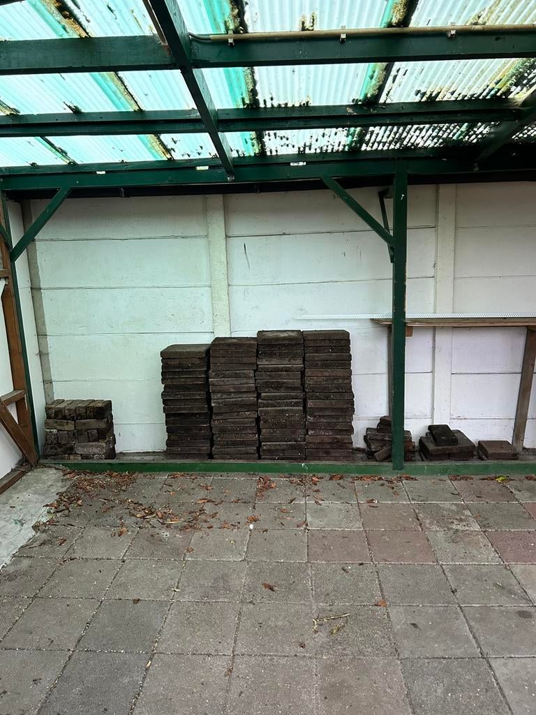 Stoeptegels 10-15 m2 GRATIS, Tuin en Terras, Ophalen, Zo goed als nieuw, Beton, Terrastegels