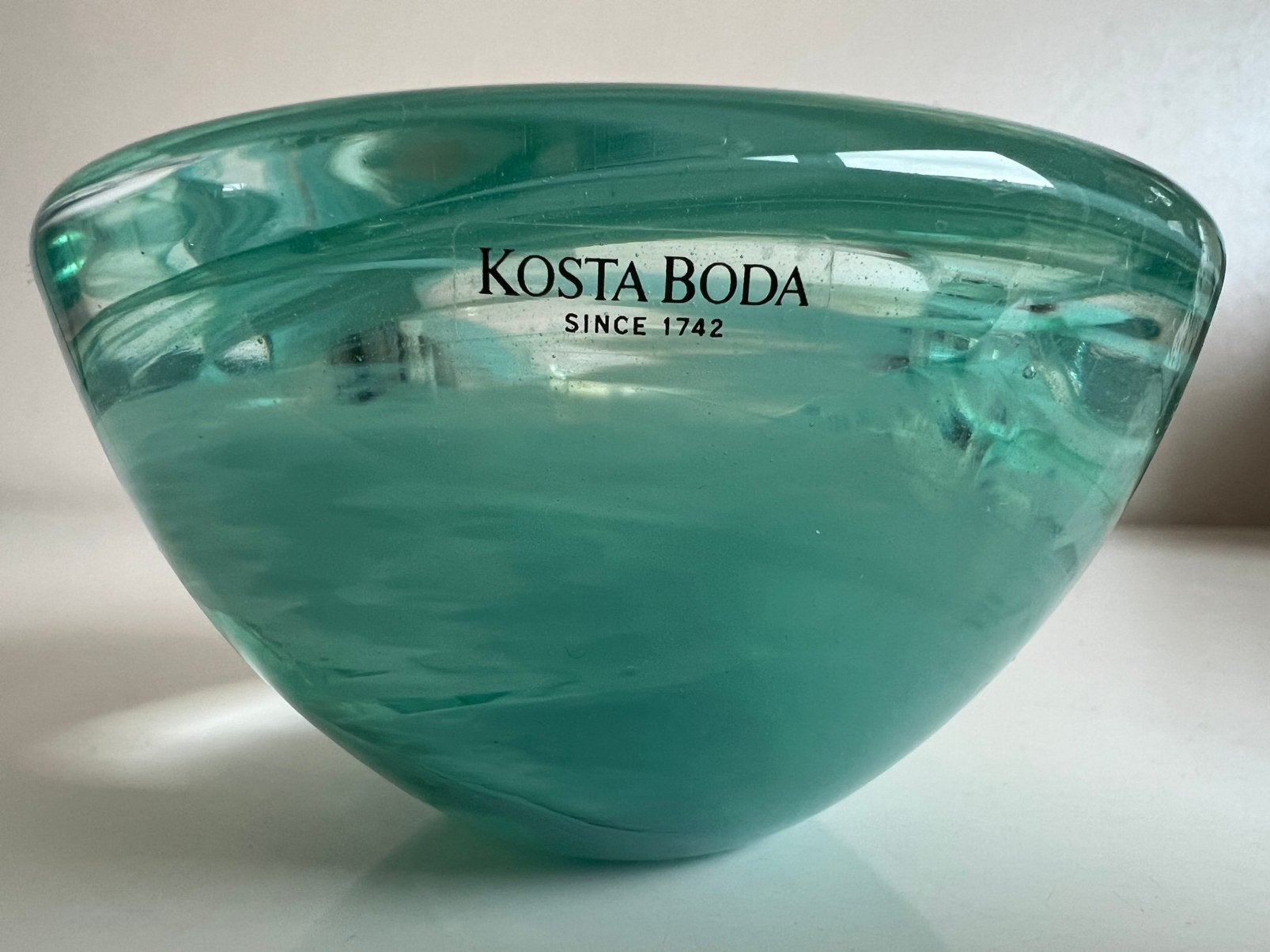 Vintage Kosta Boda Waxinelichthouder Mintgroen Anna Ehrner, Huis en Inrichting, Woonaccessoires | Kandelaars en Kaarsen, Zo goed als nieuw