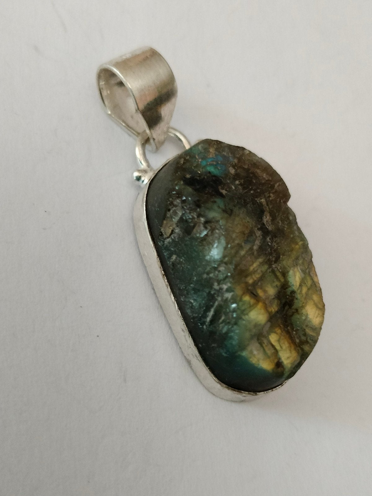Zilveren hanger met labradoriet, Verzenden, Nieuw, Met edelsteen, Zilver