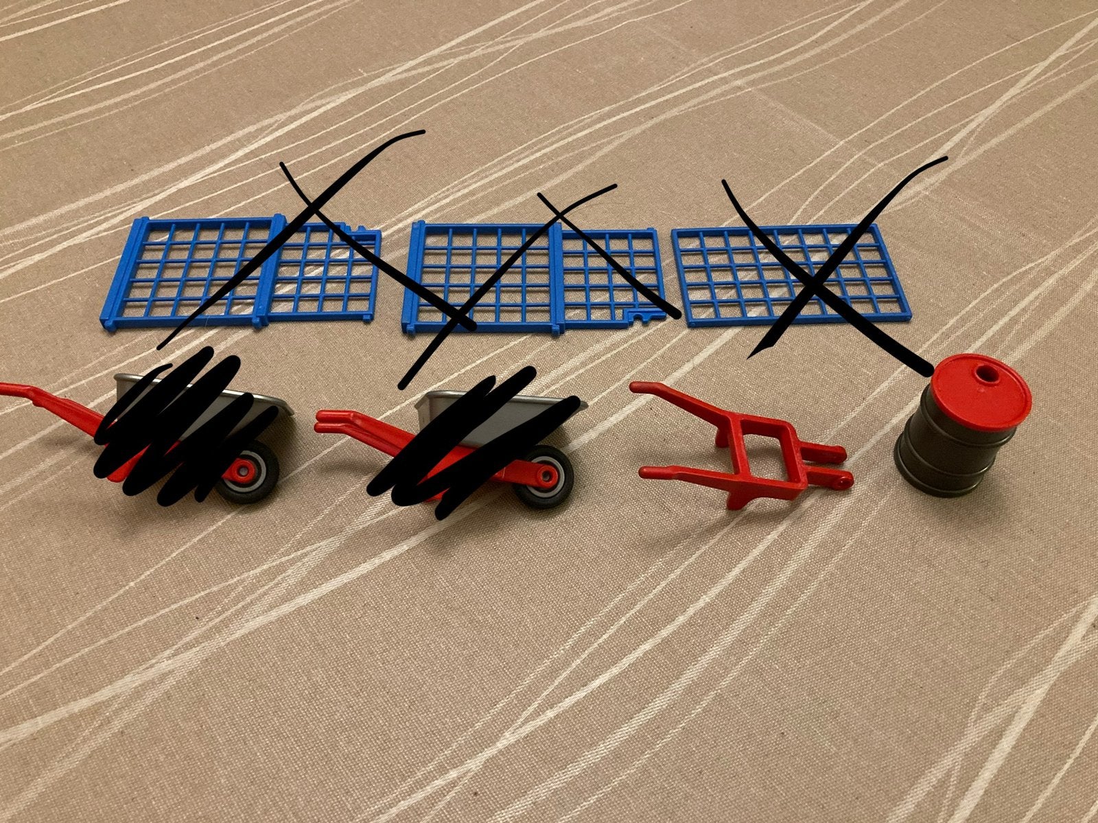 Playmobil onderdeel kruiwagen., Ophalen of Verzenden, Zo goed als nieuw