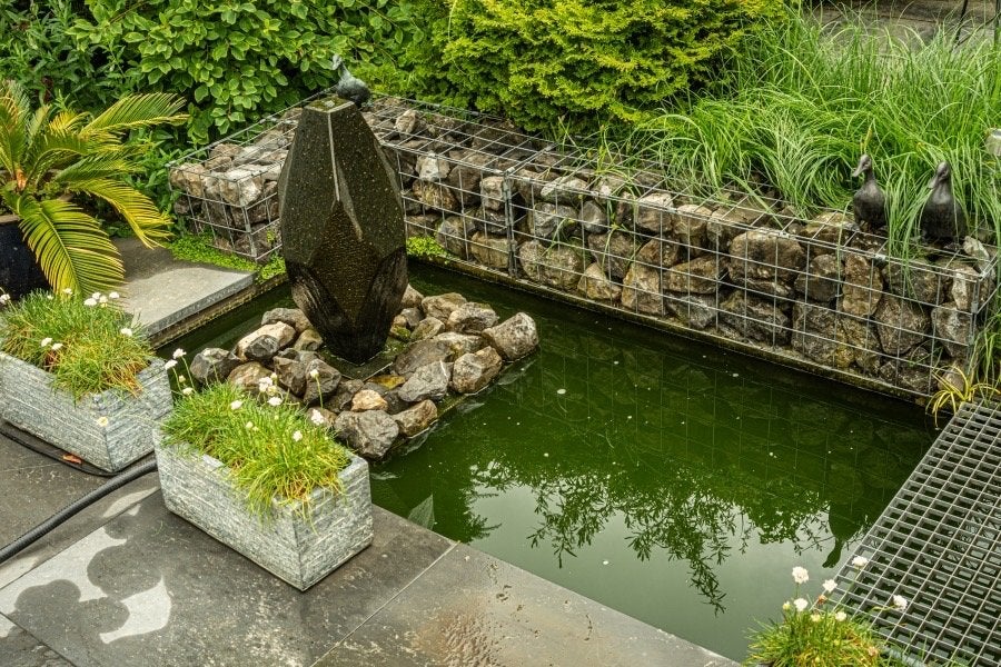 Lavasteen Waterornament met Pomp - 65 cm Hoog, Tuin en Terras, Ophalen, Gebruikt, Graniet, Waterornament