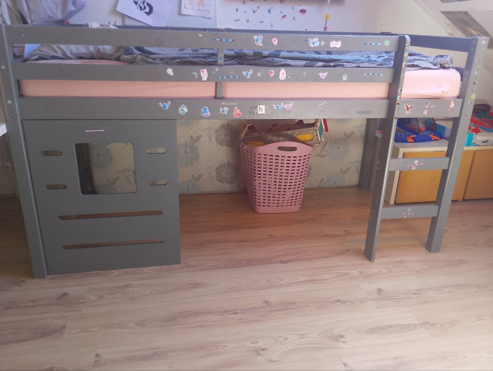 Gratis half hoogslaper, Ophalen, Gebruikt, Eenpersoons, 200 cm