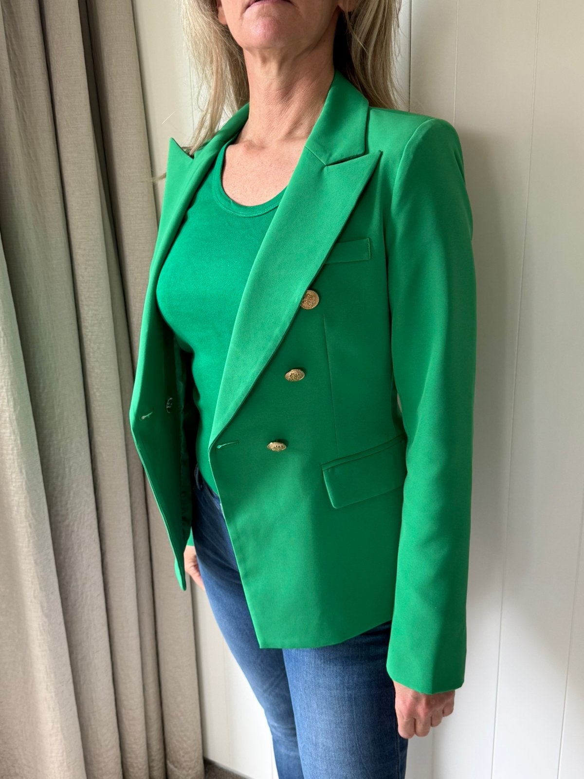 Attentif groen kolbert. Maat 38, Kleding | Dames, Maat 38/40 (M), Ophalen of Verzenden, Zo goed als nieuw, Jasje