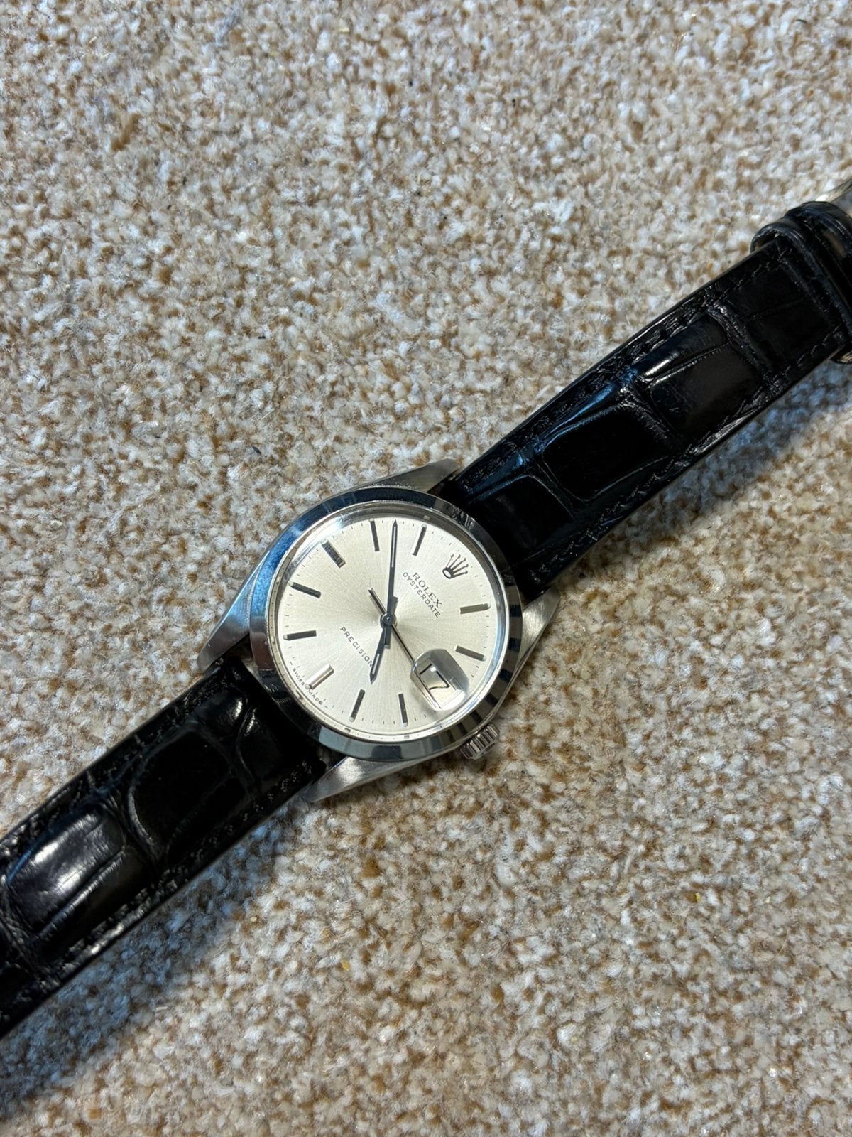 Rolex Oysterdate Precision 6694 – Watch Only, Ophalen of Verzenden, Staal, Overige merken, 1960 of later