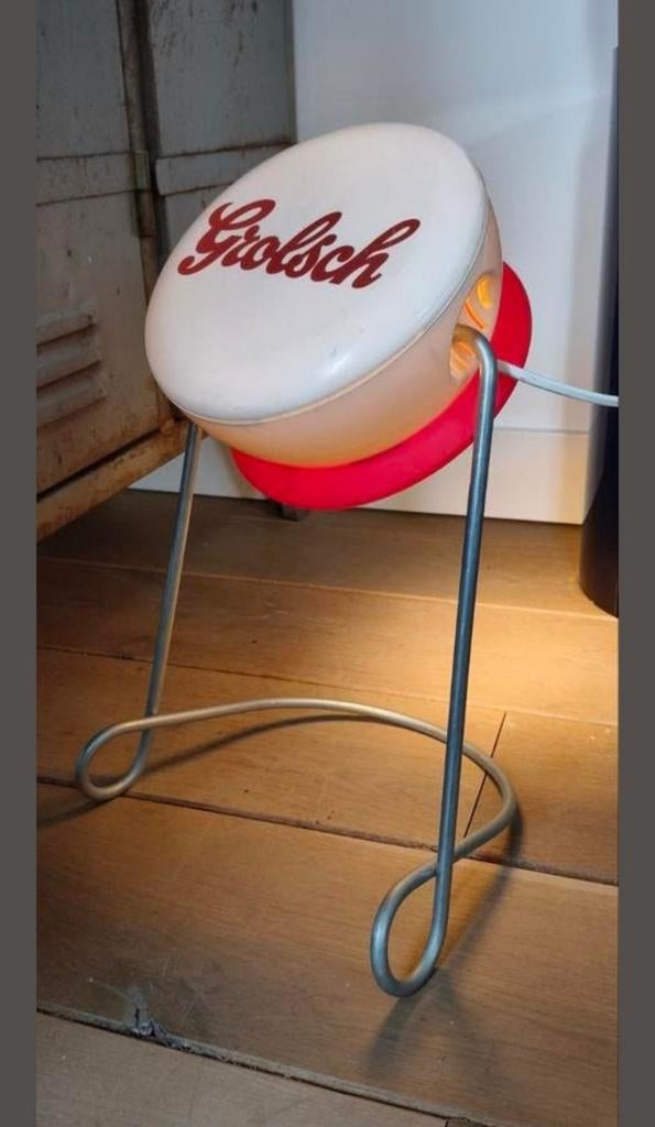 Unieke Grolsch Beugel Lamp - Bierdop Design, Ophalen of Verzenden, Gebruikt, Lichtbak of (neon) lamp