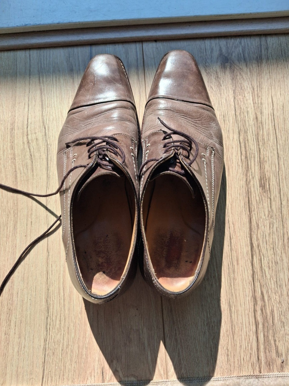 Bruine veterschoenen van Van Lier, maat 43 (8,5), Ophalen, Bruin, Van Lier, Gedragen