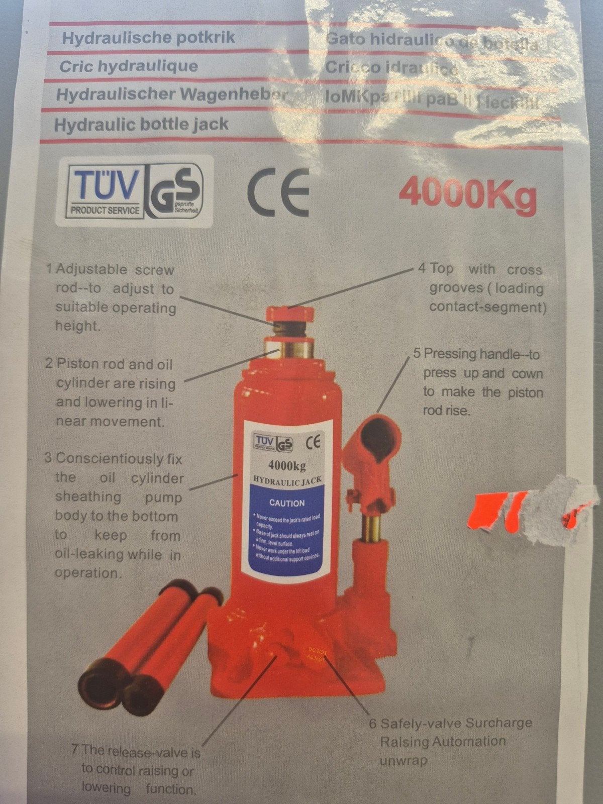 Hydraulische potkrik 4000KG - Nieuw, Ophalen of Verzenden, Nieuw