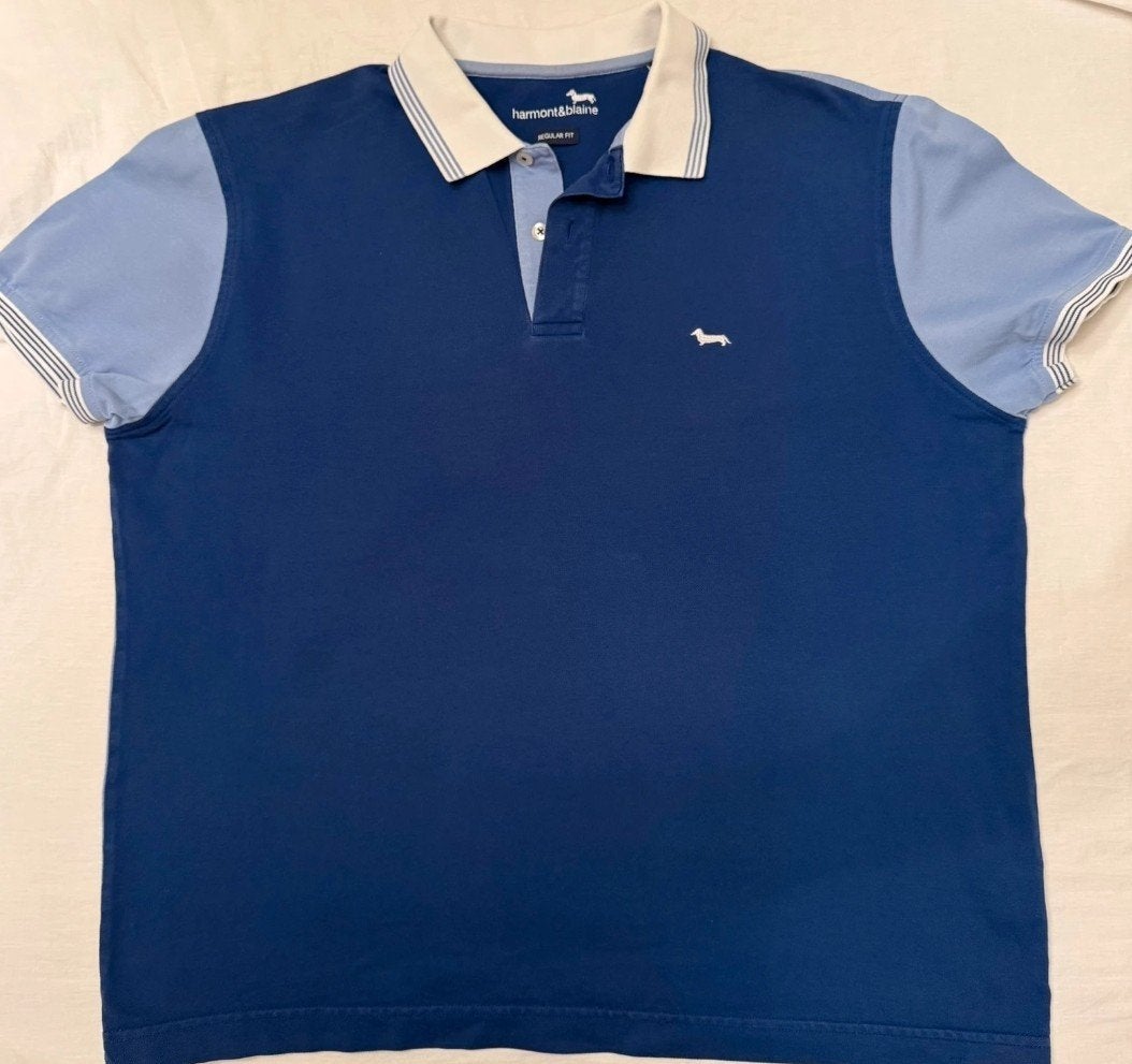 Harmont & Blaine Polo XL - Blauw - Golf / Smart Casual, Ophalen of Verzenden, Nieuw, Maat 56/58 (XL), Blauw