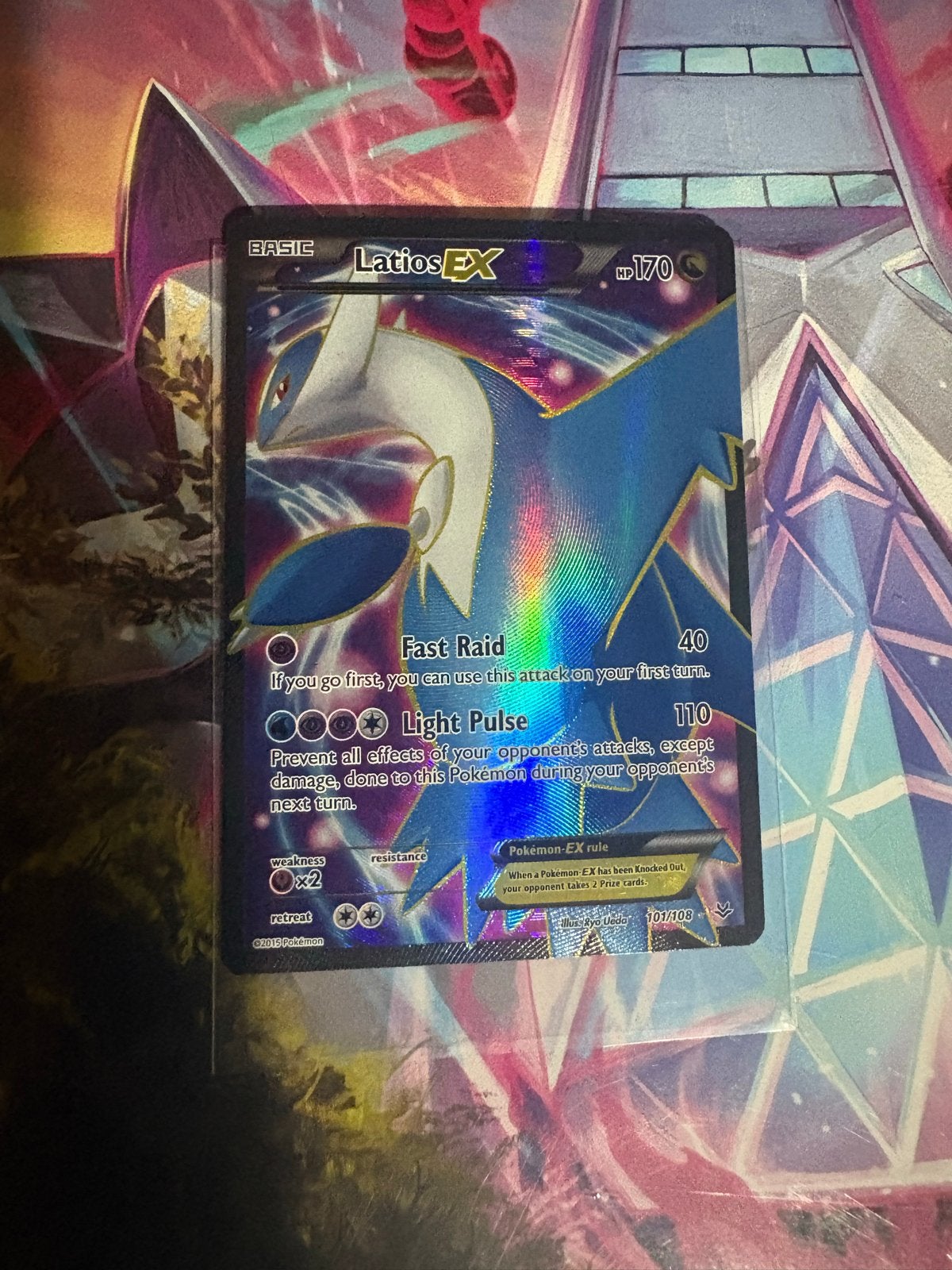 Latios EX Pokémon Kaart - Holo Foil, Verzenden, Zo goed als nieuw, Losse kaart, Foil
