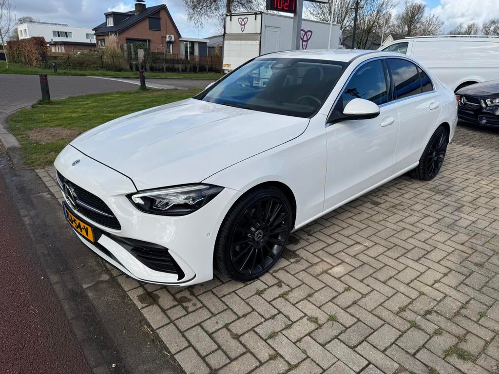 Mercedes c 200 benzine 4 wheel drive prijs verlaagd, Auto's, Automaat, 4 cilinders, Leder en Stof, Wit